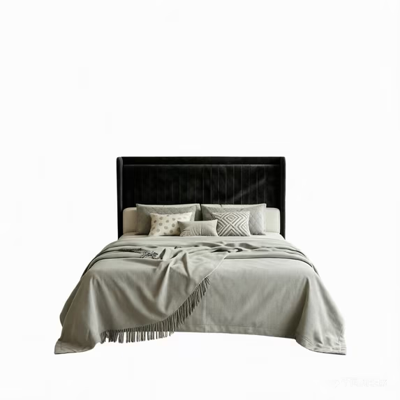 Frostbloom Bed Frame with Wingback Headboard & USB/Type-C Charging Ports