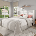 Frostbloom Bed Frame with  Upholstered Wingback Headboard, No Box Spring Needed