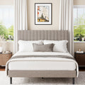 Frostbloom Platform Bed Frame with Upholstered Headboard